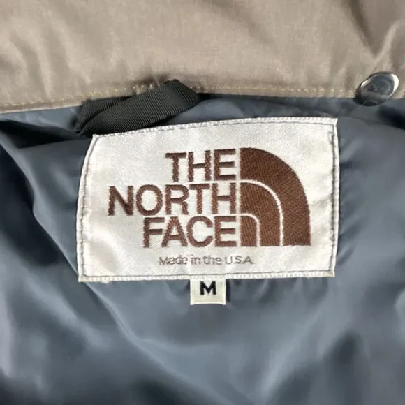 THE NORTH FACE Vintage SIERRA Goose Down Puffer Jacket Mens Sz M Beige NO HOOD - Picture 4 of 14